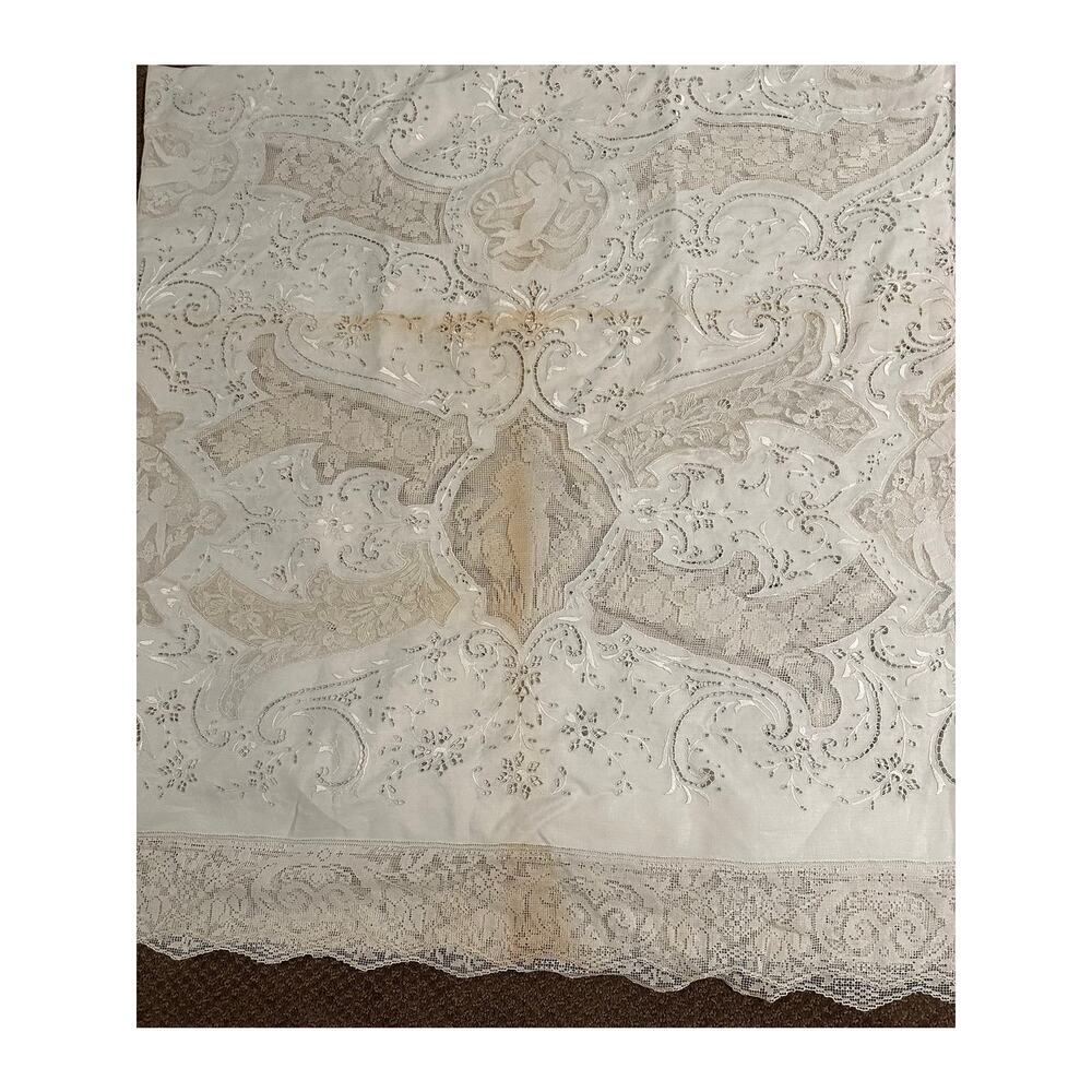 Antique Rectangular Tablecloth - Picture 10 of 10
